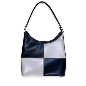 Y2k Style black and white checkered handbag